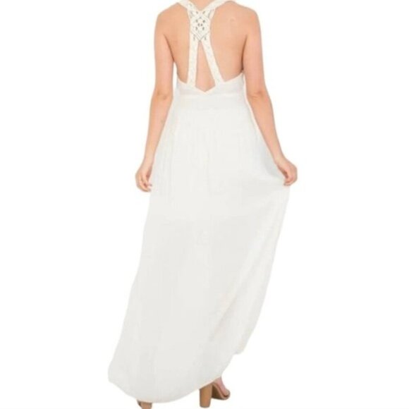 ILLA ILLA Front Slit white Gauze Maxi size small - Picture 3 of 11